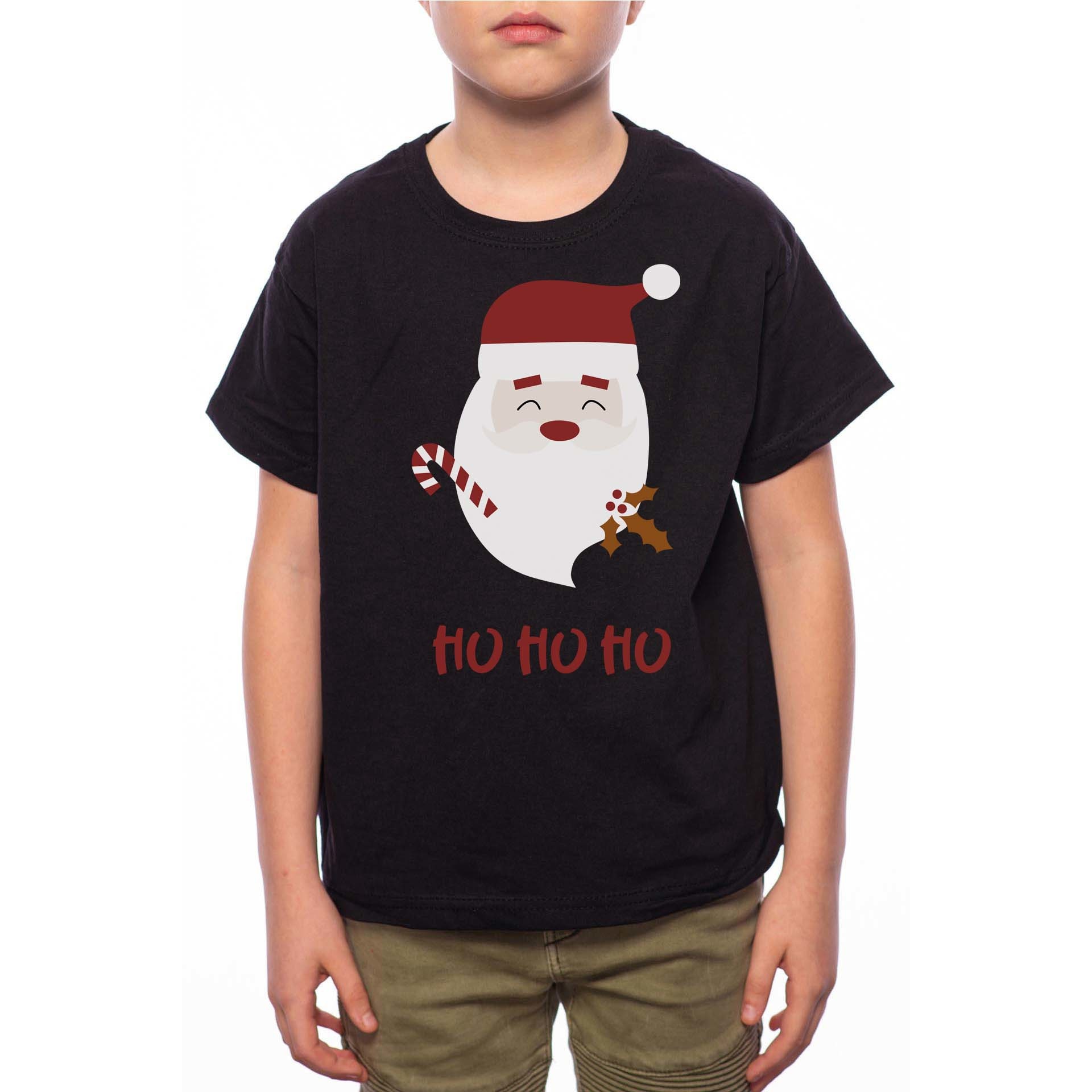 Tricou Baiat, Ho Ho Ho, 100% Bumbac, A179, Negru