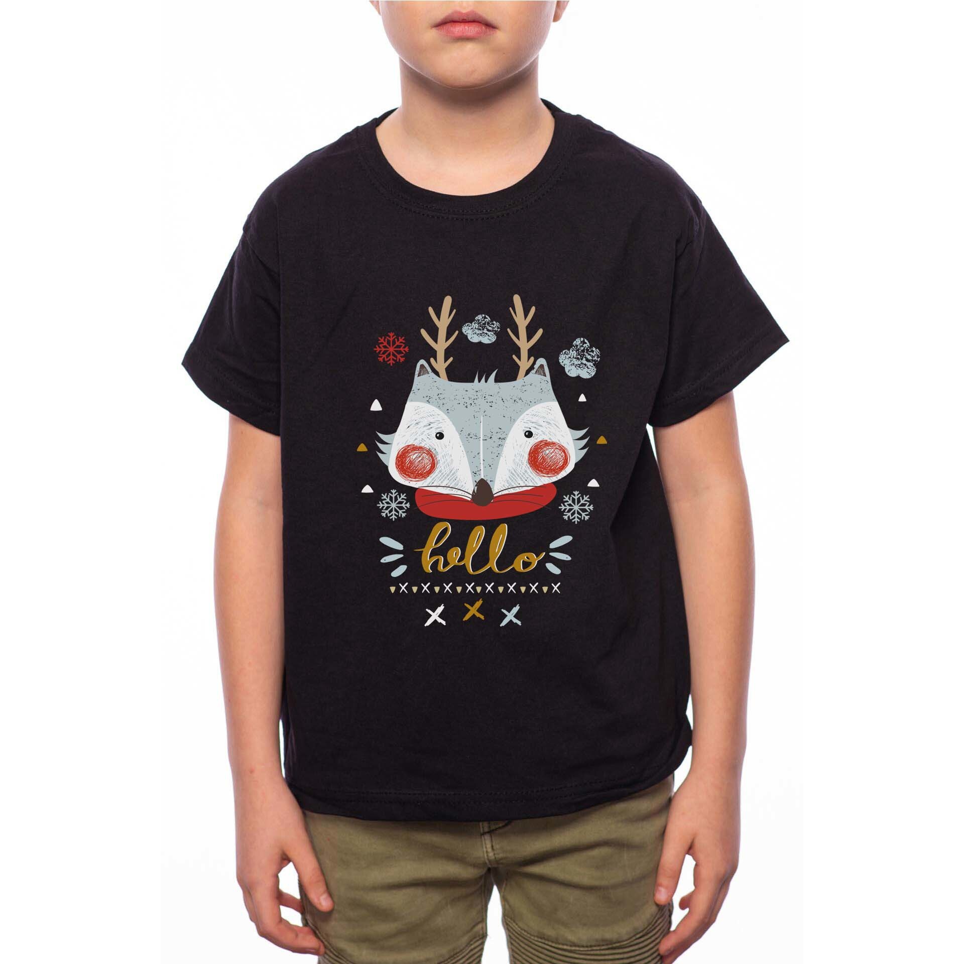 Tricou Baiat, Winter Fox, 100% Bumbac, G209, Negru