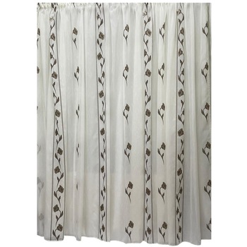 Perdea ivoire brodata maro, din colectia  Perdea ivoire brodata maro, din colectia