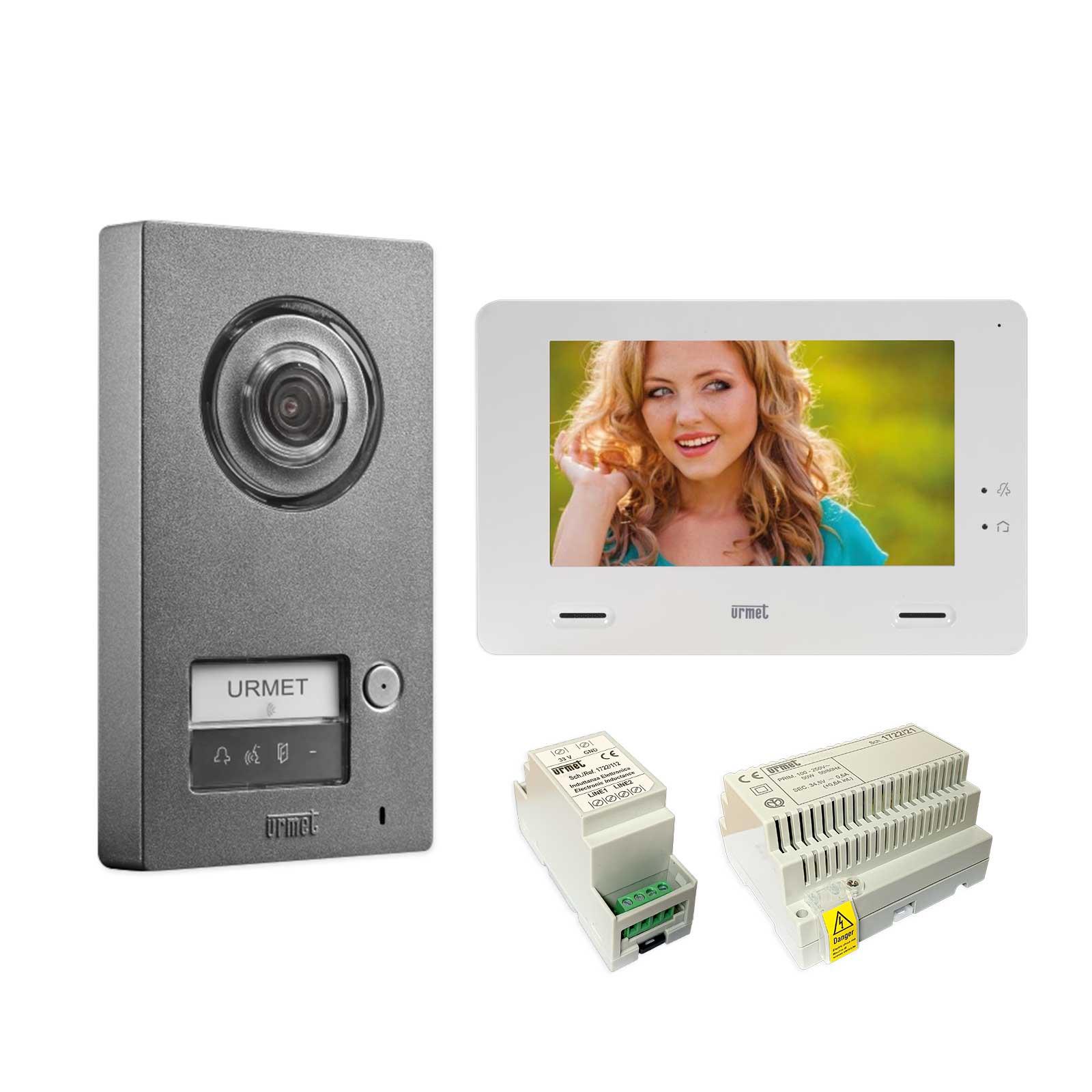Kit videointerfon Urmet NOTE+ 1722/95 monofamilial, post exterior Mikra2, monitor touchscreen CXModo 7”, cablaj 2 fire