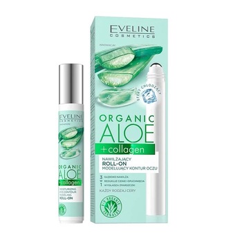Gel hidratant Eveline Cosmetics pentru conturul ochilor Organic Aloe + Collagen, 15 ml Gel hidratant Eveline Cosmetics pentru conturul ochilor Organic Aloe + Collagen, 15 ml