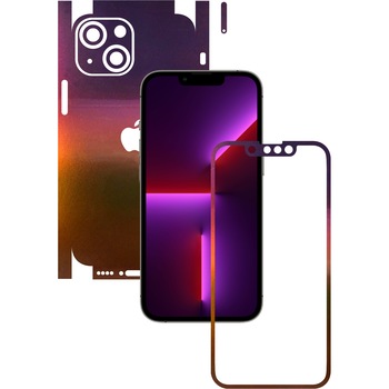 Folie Protectie Carbon Skinz pentru Apple iPhone 13 Mini - Color Shift Aubergine Bronze 360 Cut, Skin Adeziv Full Body Cover pentru Rama Ecran, Carcasa Spate si Laterale Folie Protectie Carbon Skinz pentru Apple iPhone 13 Mini - Color Shift Aubergine Bronze 360 Cut, Skin Adeziv Full Body Cover pentru Rama Ecran, Carcasa Spate si Laterale