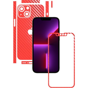 Folie Protectie Carbon Skinz pentru Apple iPhone 13 Mini - Carbon Rosu Split Cut, Skin Adeziv Full Body Cover pentru Rama Ecran, Carcasa Spate si Laterale Folie Protectie Carbon Skinz pentru Apple iPhone 13 Mini - Carbon Rosu Split Cut, Skin Adeziv Full Body Cover pentru Rama Ecran, Carcasa Spate si Laterale