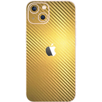 Folie Protectie Carbon Skinz pentru Apple iPhone 13 - Carbon Auriu Simple Cut, Skin Adeziv Full Body Cover pentru Carcasa Spate Folie Protectie Carbon Skinz pentru Apple iPhone 13 - Carbon Auriu Simple Cut, Skin Adeziv Full Body Cover pentru Carcasa Spate