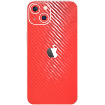 Folie Protectie Carbon Skinz pentru Apple iPhone 13 Mini - Carbon Rosu Simple Cut, Skin Adeziv Full Body Cover pentru Carcasa Spate Folie Protectie Carbon Skinz pentru Apple iPhone 13 Mini - Carbon Rosu Simple Cut, Skin Adeziv Full Body Cover pentru Carcasa Spate