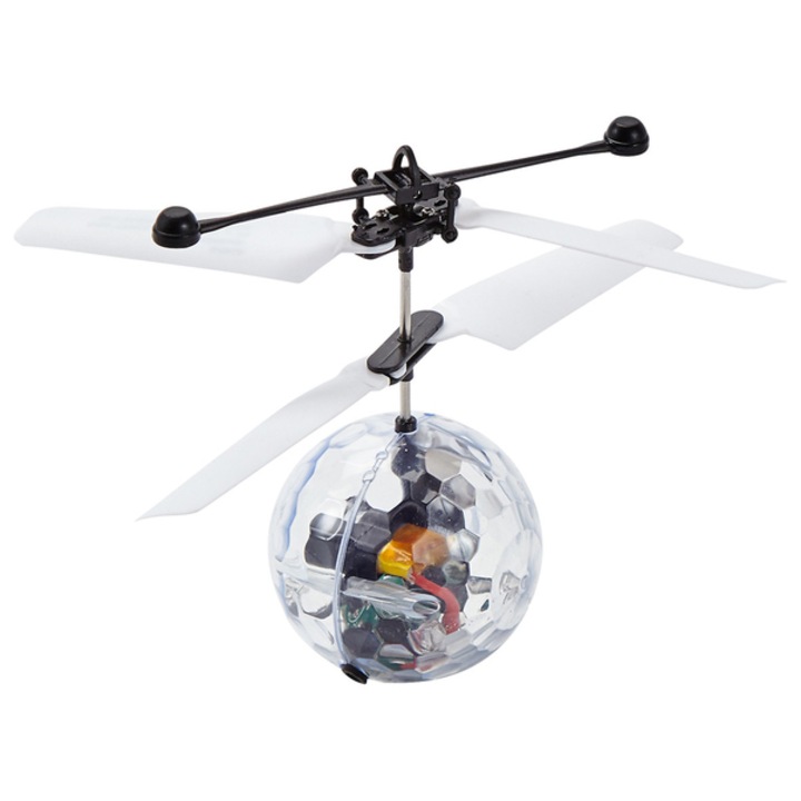 Глобус за летене с инфрачервени и индукционни светлини, многоцветен, 10,5 см