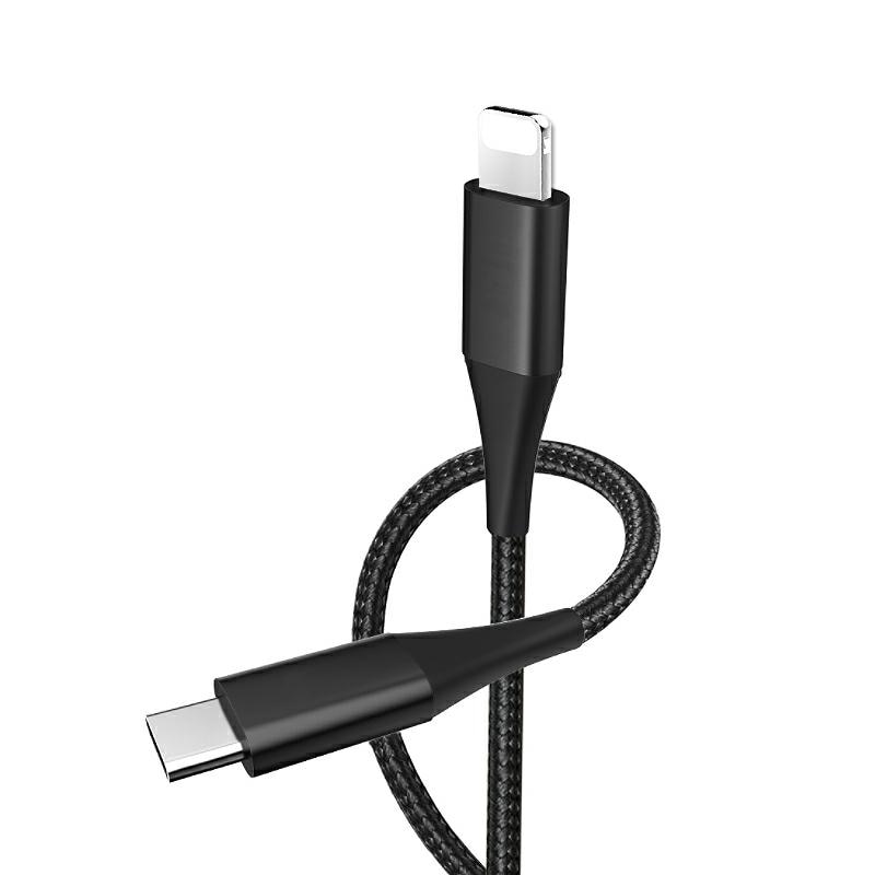 Cablu de incarcare si transfer date Lightning la USB-C, lungime 3M, ranforsat, Negru, ATX-BBL3532
