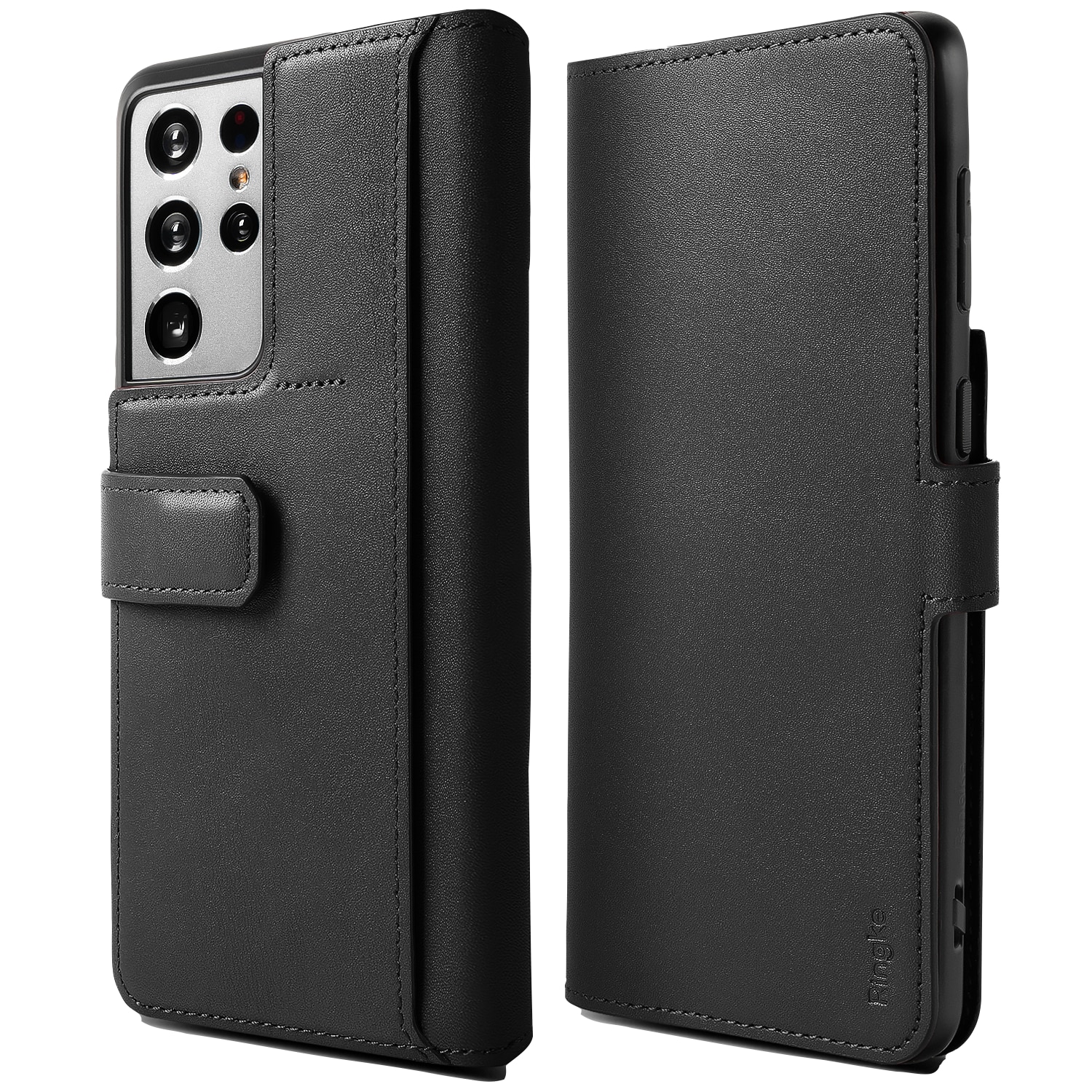 Husa tip portofel Ringke Folio Signature+ pentru Samsung Galaxy S21 Ultra, Negru