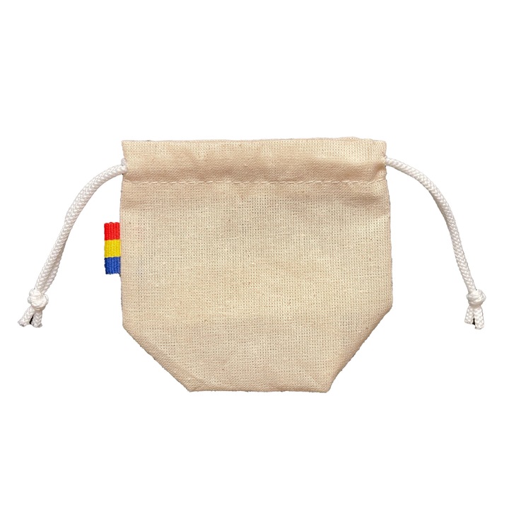 Set 25 bucati saculeti, din bumbac, model Romania, cu tricolor, 5x5x8 cm