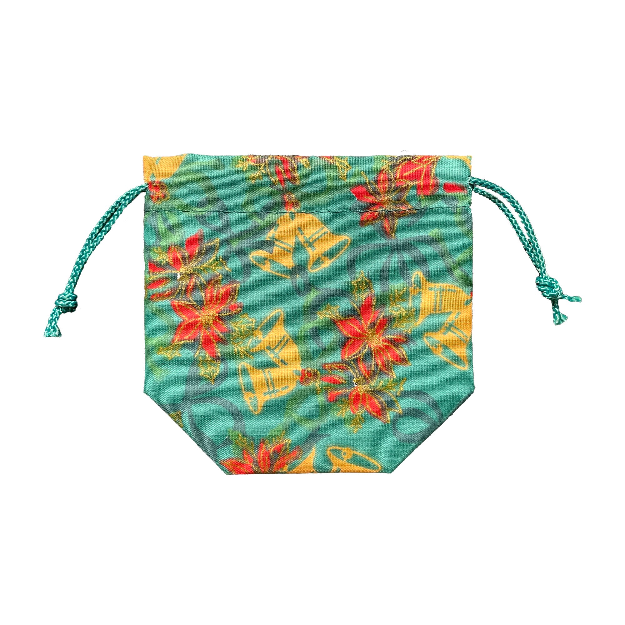 Set 25 bucati saculeti, din bumbac, model Craciun 2, 5x5x8 cm