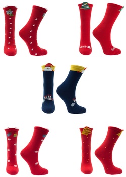 Set unisex, 5 sosete fara cusatura, 95%bumbac 5% elastan, marime 36-41, motive de Craciun - SCR324 Set unisex, 5 sosete fara cusatura, 95%bumbac 5% elastan, marime 36-41, motive de Craciun - SCR324