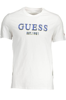 Tricou Barbati, GUESS JEANS, 9708780, Logo, Alb, Alb, M Tricou Barbati, GUESS JEANS, 9708780, Logo, Alb, Alb, M