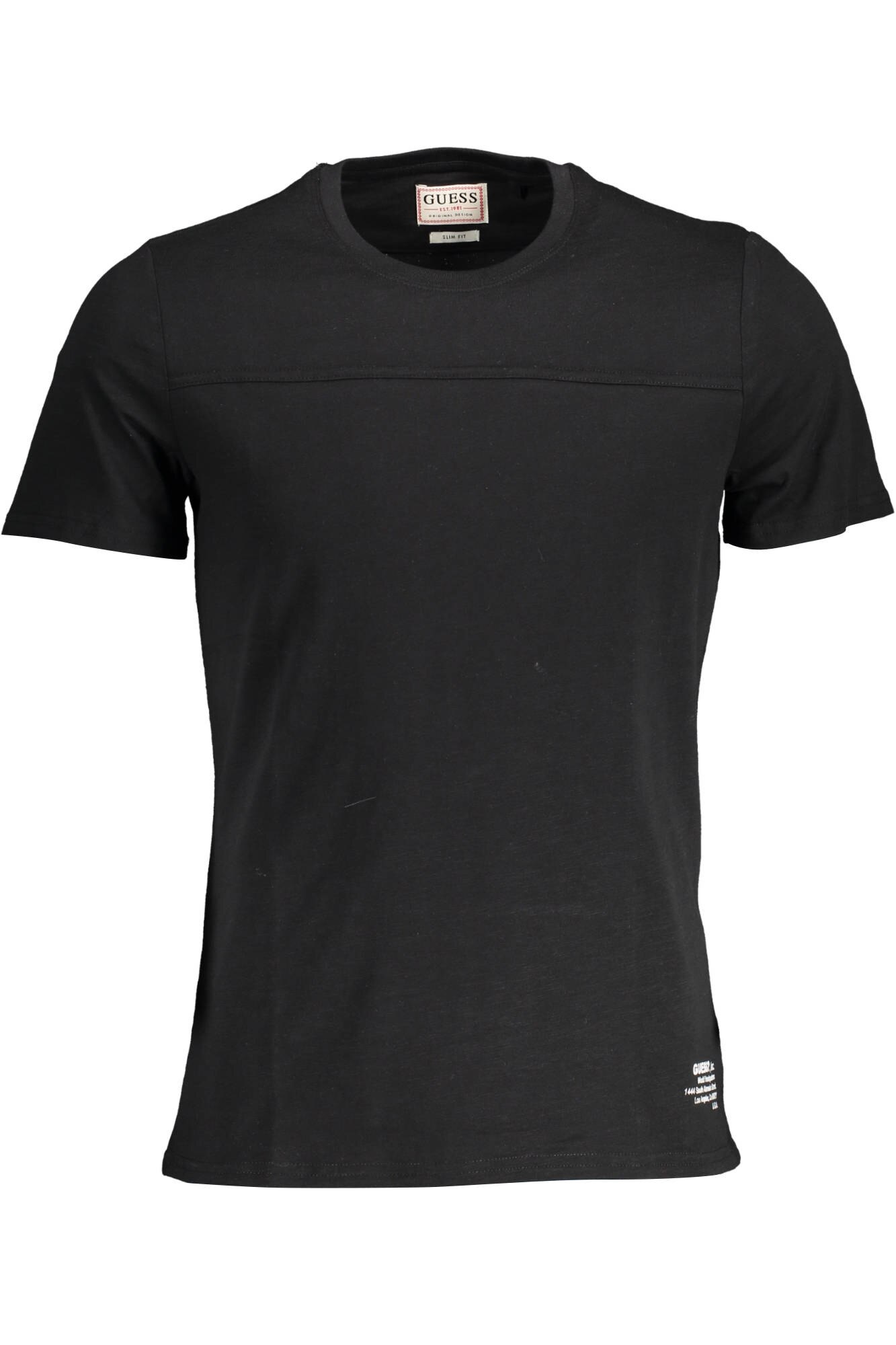 Tricou Barbati, GUESS JEANS, 9708861, Logo, Negru, Negru