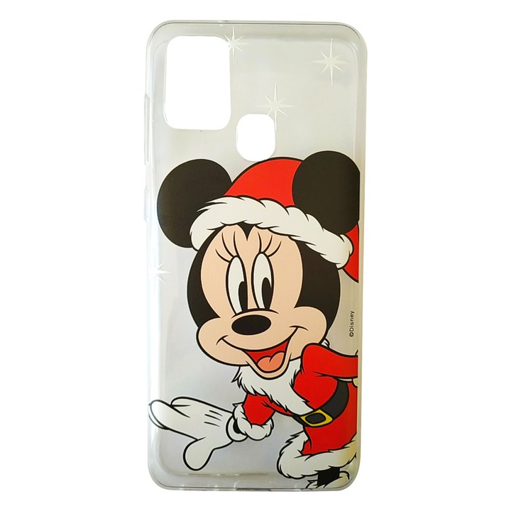 Предпазен гръб Disney Case, 062, Minnie, Partial print, за Samsung Galaxy A21s, Прозрачен/Многоцветен
