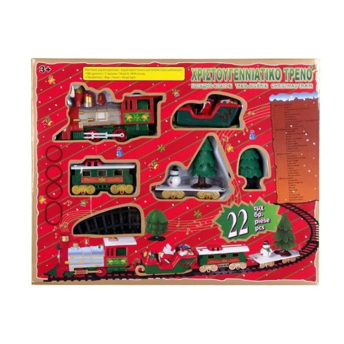 Trenuletul lui mos Craciun cu sunet si lumini