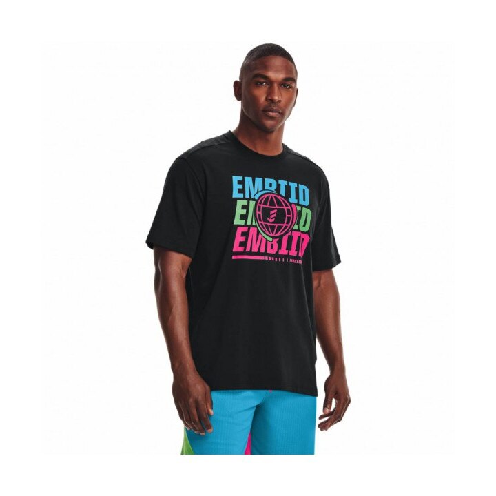 Tricou Under Armour EMBIID 21, Bumbac, Negru