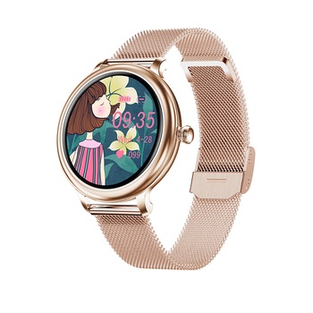 Ceas Smartwatch Dama XK Fitness NY13 cu Display 1.08 inch, Puls, Moduri sport, Metal, Auriu Ceas Smartwatch Dama XK Fitness NY13 cu Display 1.08 inch, Puls, Moduri sport, Metal, Auriu