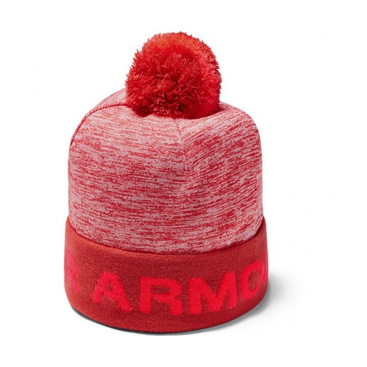 Caciula baieti, Under Armour Boy's Gametime Pom Beanie, Poliester, OSFA, Rosu