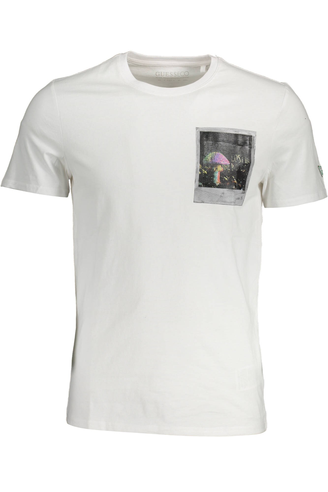 Tricou Barbati, GUESS JEANS, 9708877, Logo, Alb, L INTL