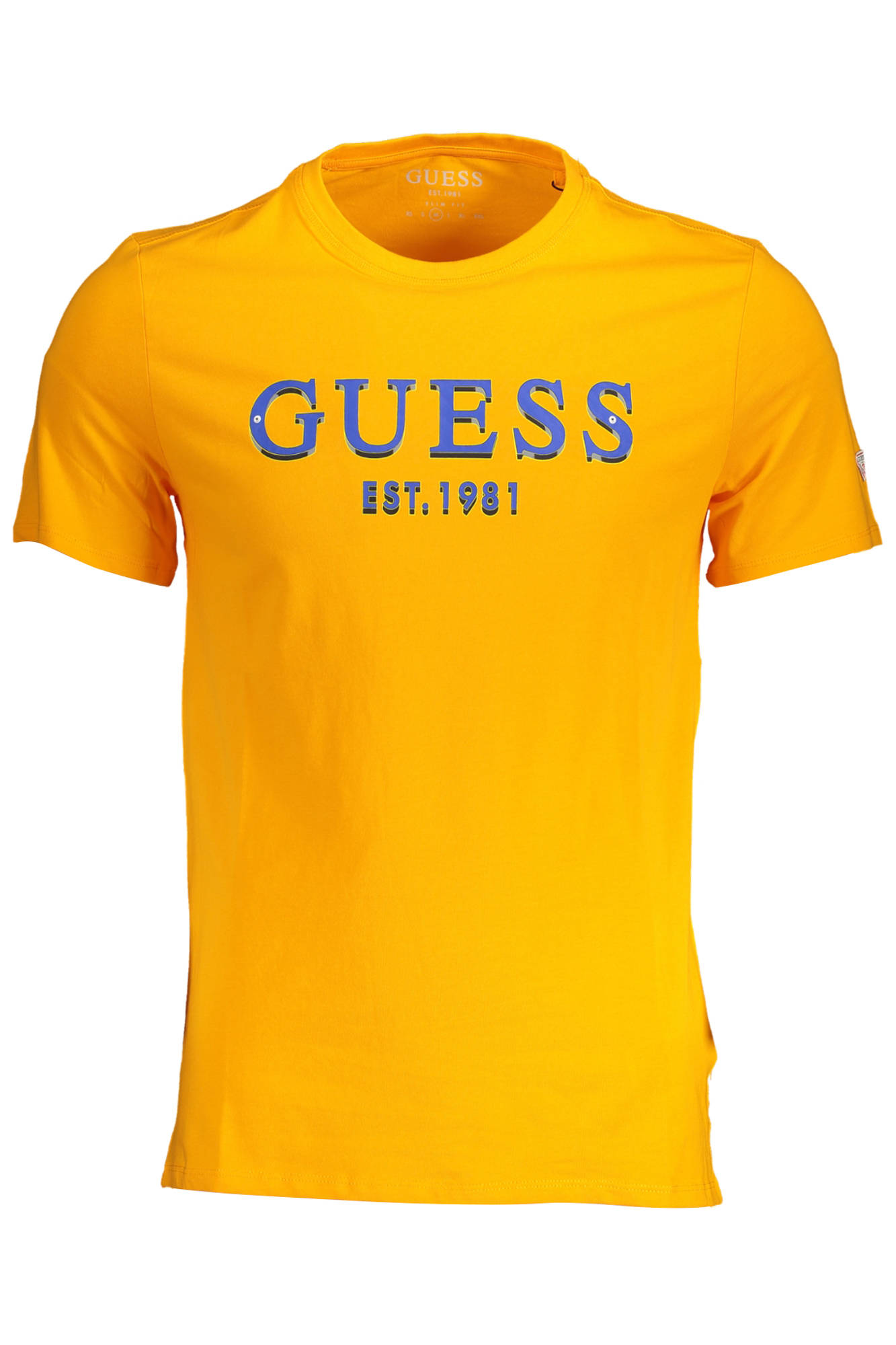 Tricou Barbati, GUESS JEANS, 9708785, Logo, Portocaliu, Portocaliu