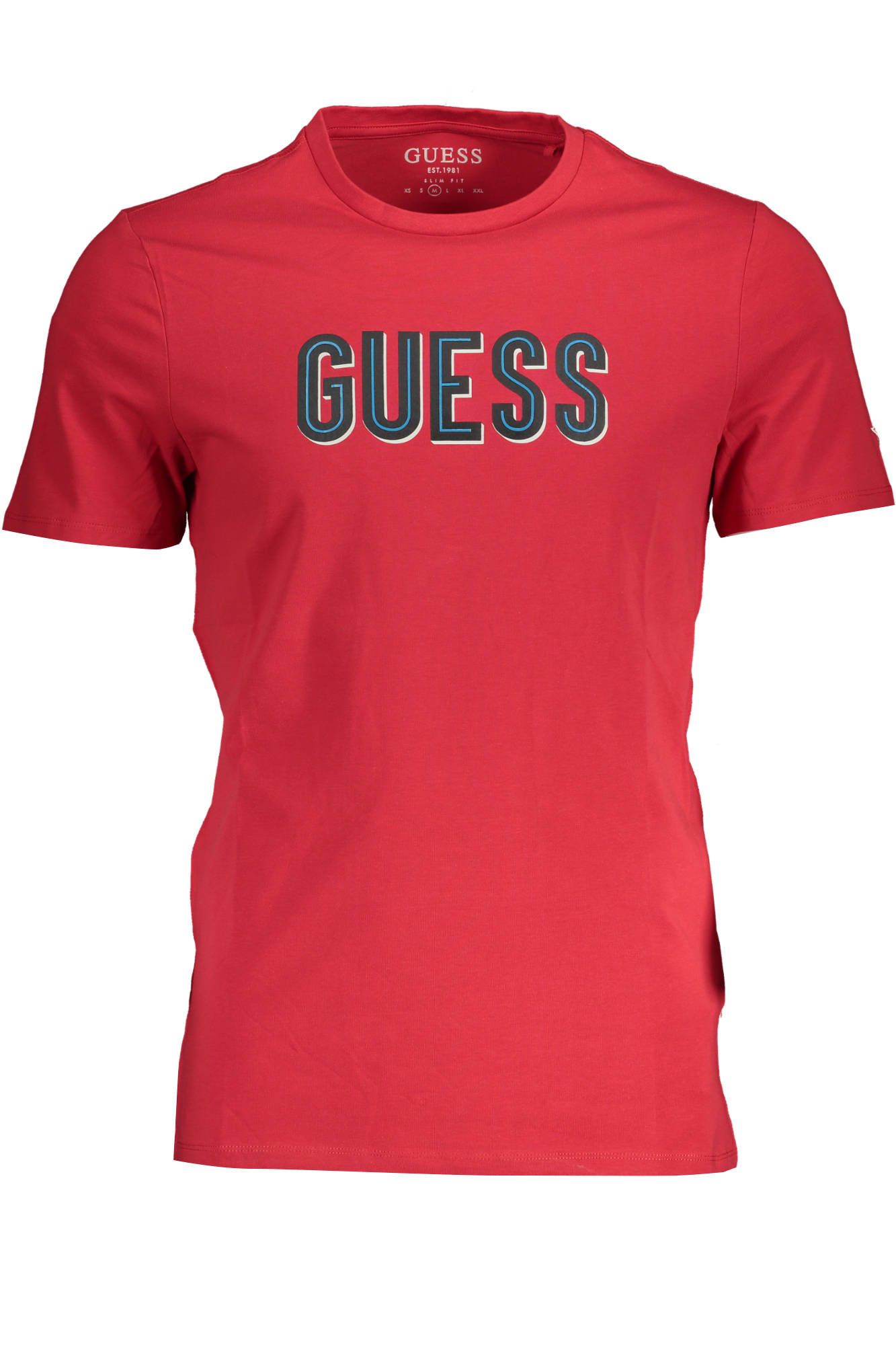 Tricou Barbati, GUESS JEANS, 9708898, Logo, Rosu, Rosu, XL