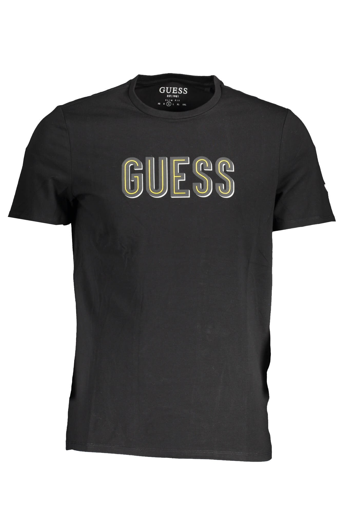 Tricou Barbati, GUESS JEANS, 9708895, Logo, Negru, Negru, 2XL
