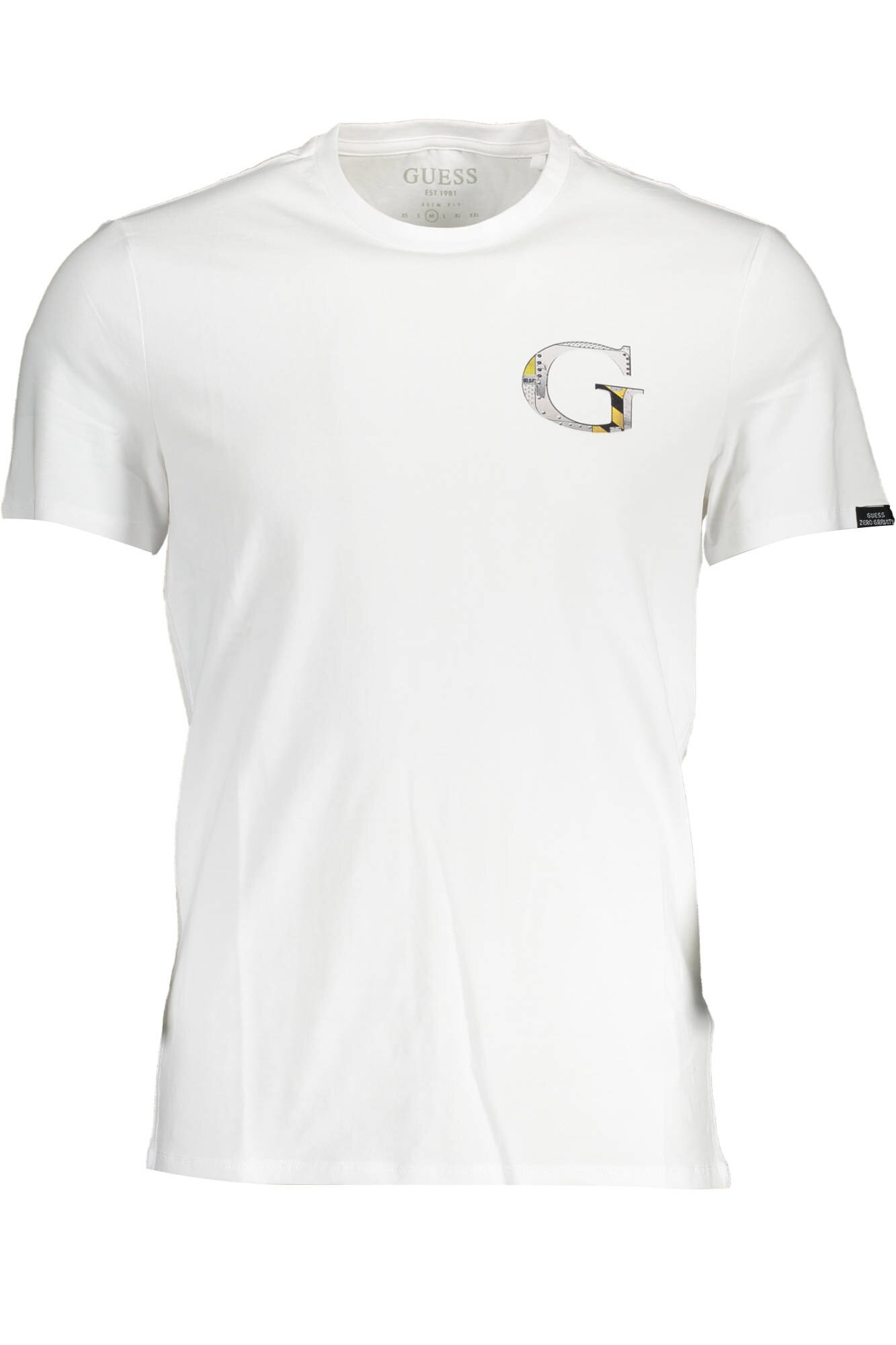 Tricou Barbati, GUESS JEANS, Logo G pe piept, Alb