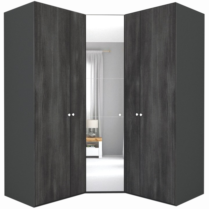 Dulap de Colt Genarom LEX Model A, Decor 8509 / Oglinda, 178-178 x 240 x 66 cm