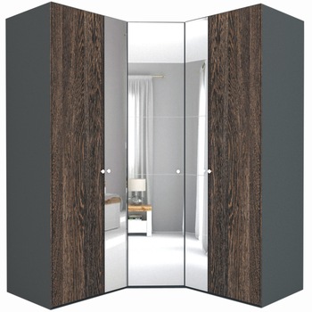 Dulap de Colt Genarom LEX Model A, Decor 7648 O / Oglinda, 178-178 x 218 x 66 cm Dulap de Colt Genarom LEX Model A, Decor 7648 O / Oglinda, 178-178 x 218 x 66 cm