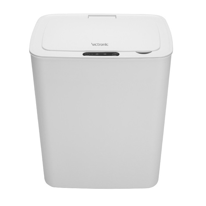 Cos de gunoi automat cu sensor Victronic Smart home, Bucatarie sau baie, Capacitate 14 l, reincarcabil cu usb, cu capac anti-miros, CG3903 /Alb