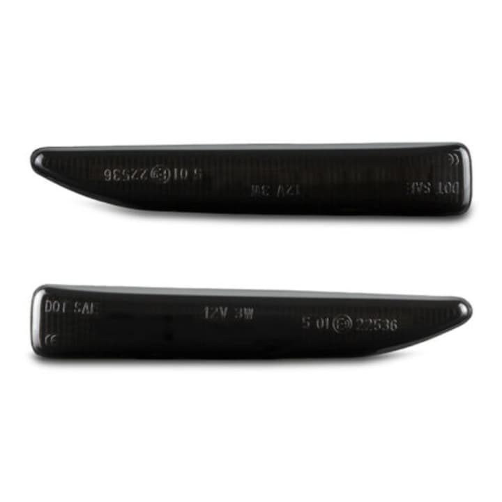 Set de 2 Lampi semnalizare laterala/aripi LED fumurii pentru BMW Seria 7 E65, E66 2001-2008