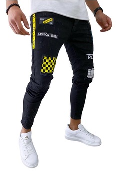 Blugi 2193 pentru barbati, dehaine, slim fit, negri, casual, Negru Blugi 2193 pentru barbati, dehaine, slim fit, negri, casual, Negru