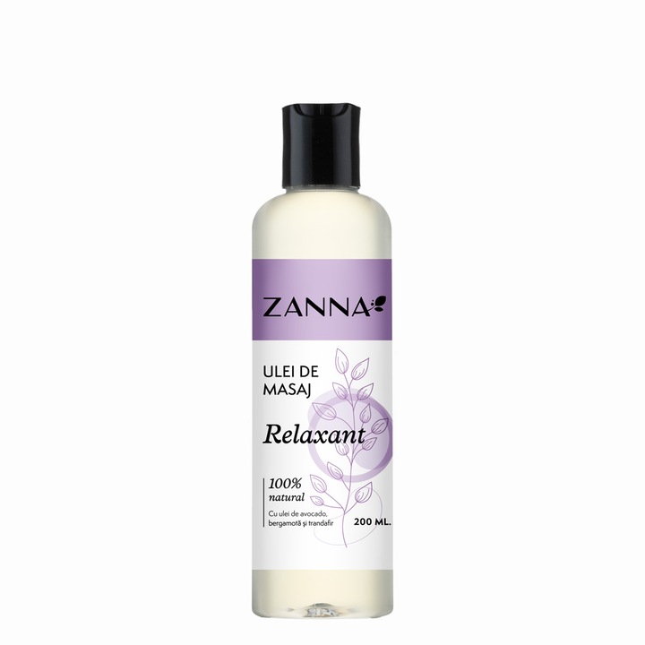 Zanna Relaxáló masszázsolaj, Bergamottnaranccsal és rózsával, 200 ml