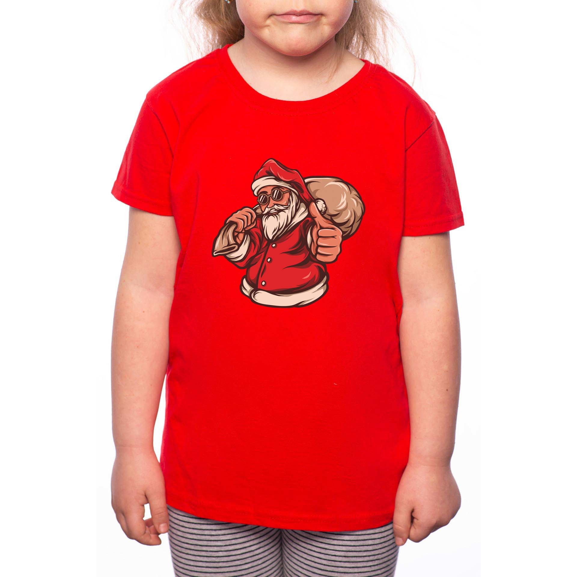 Tricou Fetita, Santa's Bag, 100% Bumbac, P176, Rosu