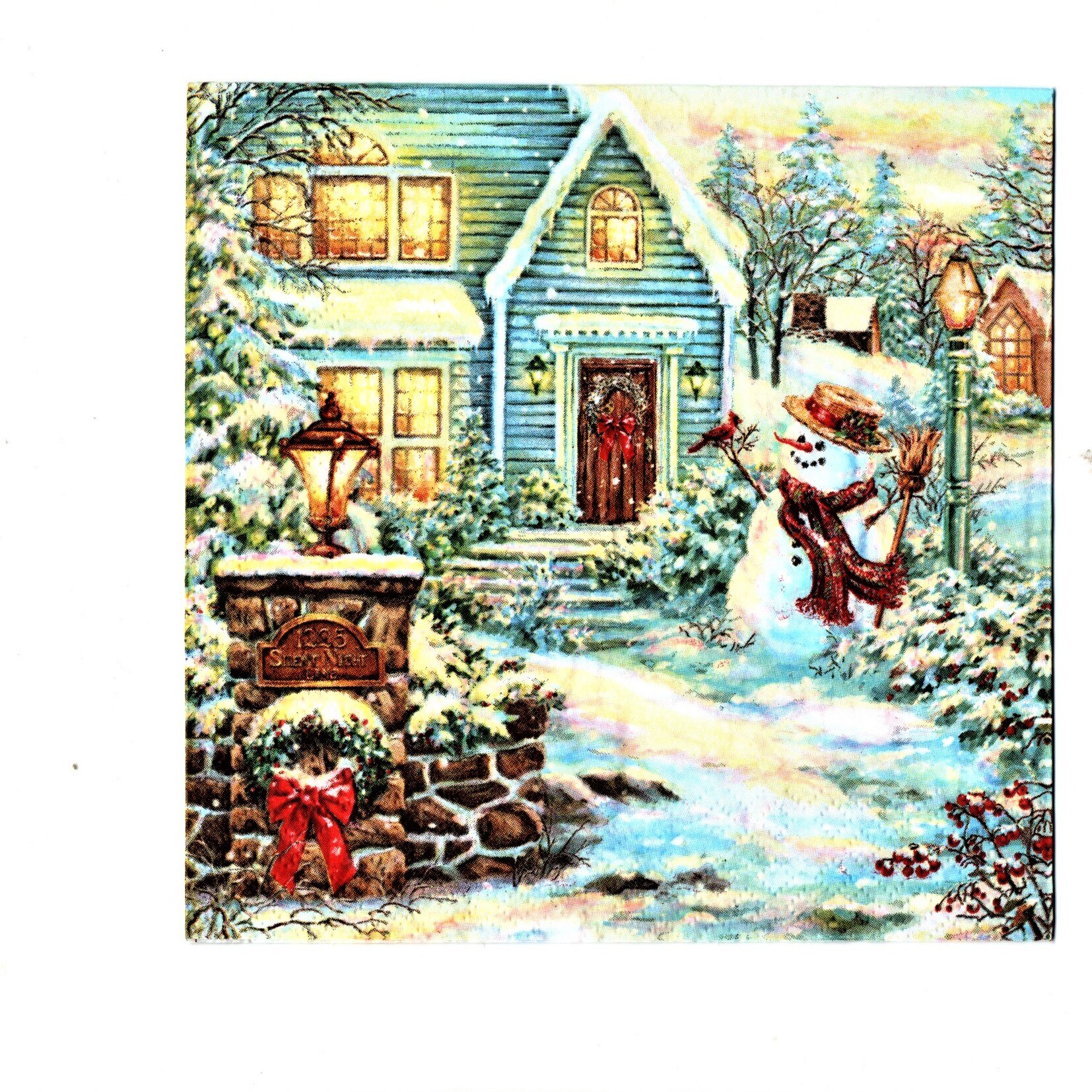 Servetele de Craciun Masa Pachet 20 buc Peisaj de Iarna