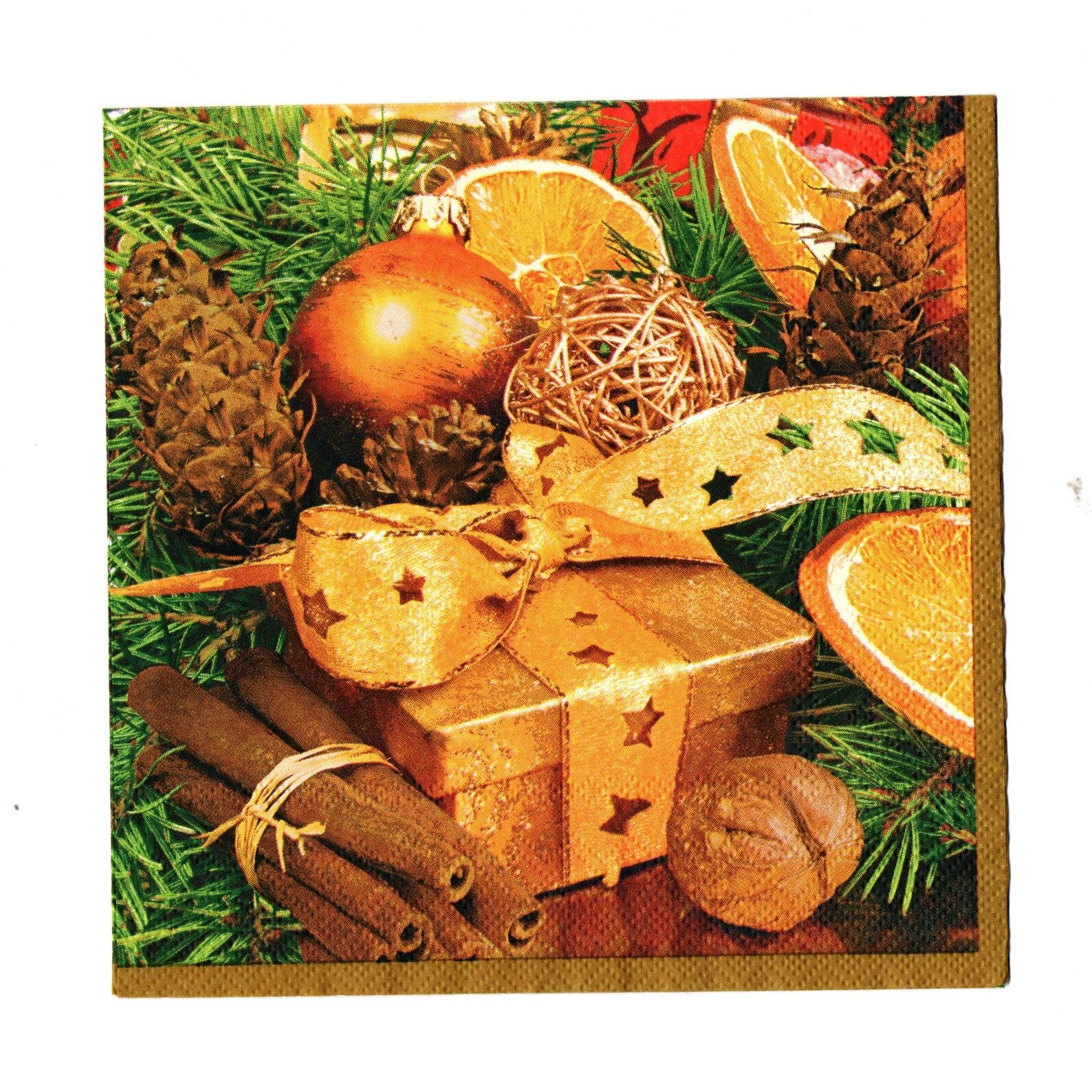 Servetele de Craciun Masa Pachet 20 buc Portocale si Scortisoara