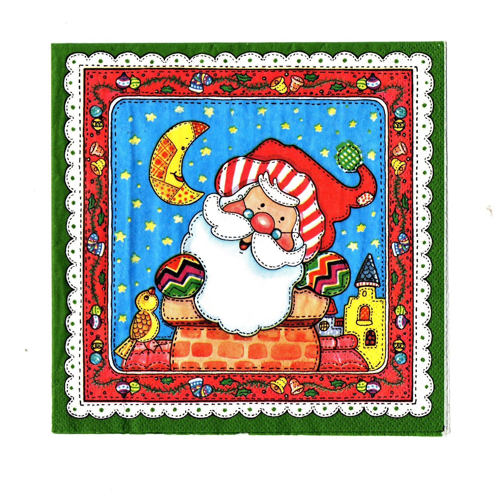 Servetele de Craciun Masa Pachet 20 buc Mos pe Horn