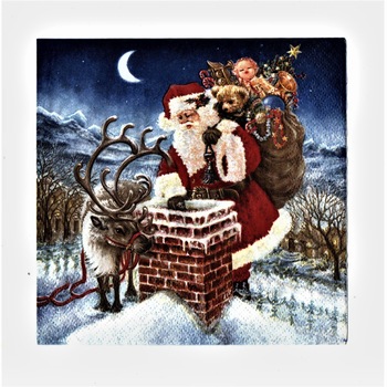 Servetele de Craciun Masa Pachet 20 buc Renul Rudolf si Santa Servetele de Craciun Masa Pachet 20 buc Renul Rudolf si Santa