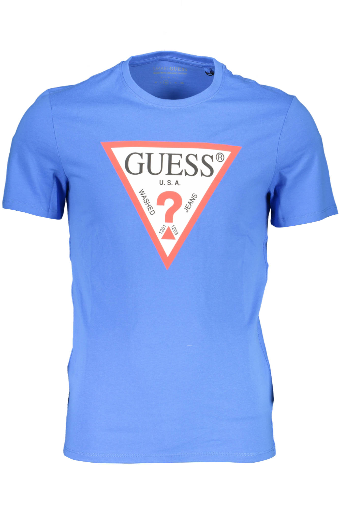 Tricou Barbati, GUESS JEANS, 9709052, Logo, Albastru, M INTL