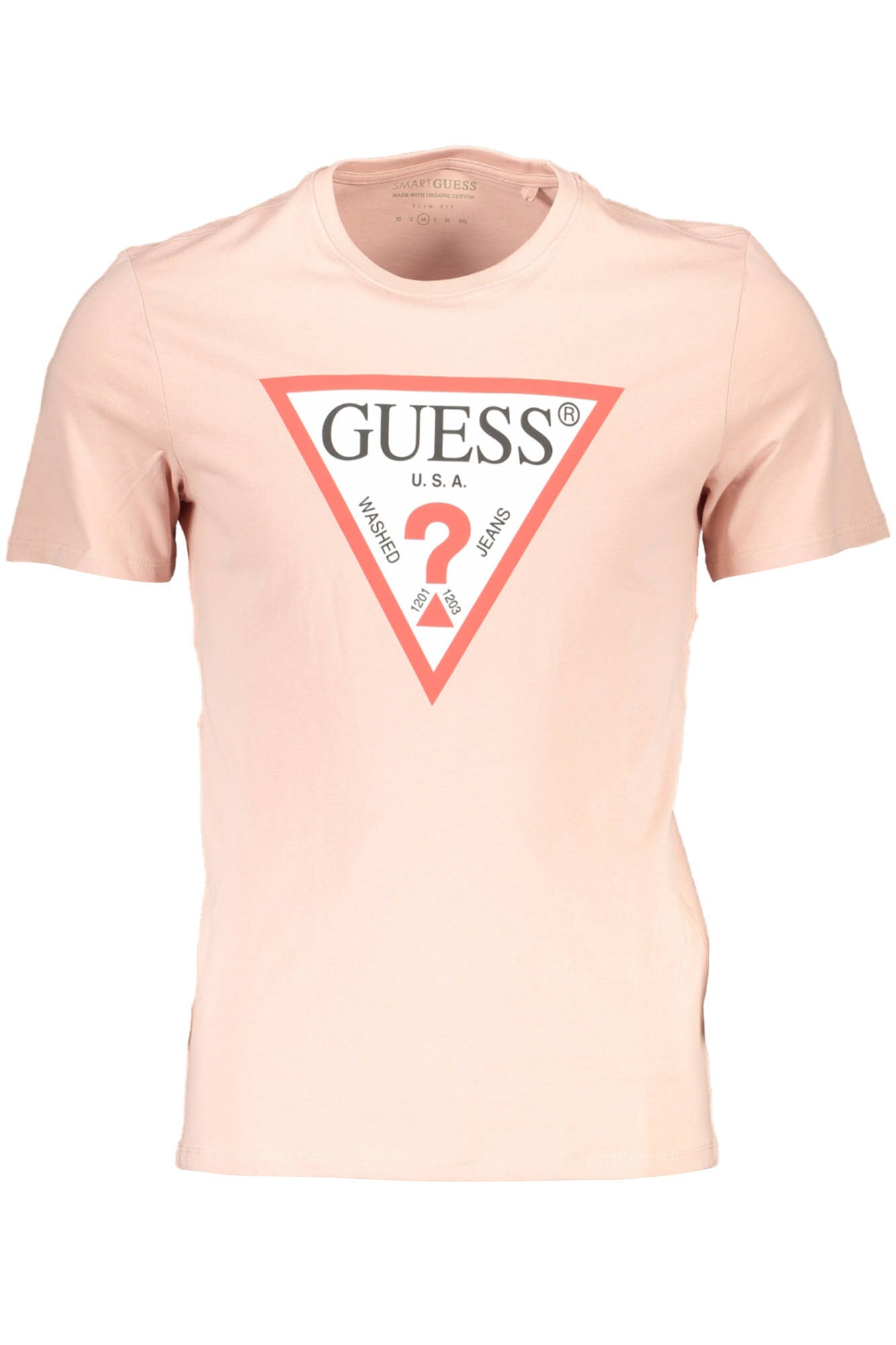 Tricou Barbati, GUESS JEANS, 9709059, Logo, Roz, L INTL