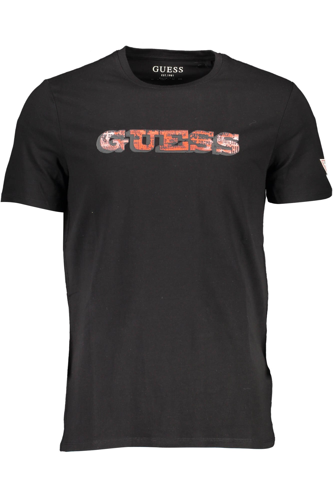 Tricou Barbati, GUESS JEANS, 9709079, Logo, Negru, Negru