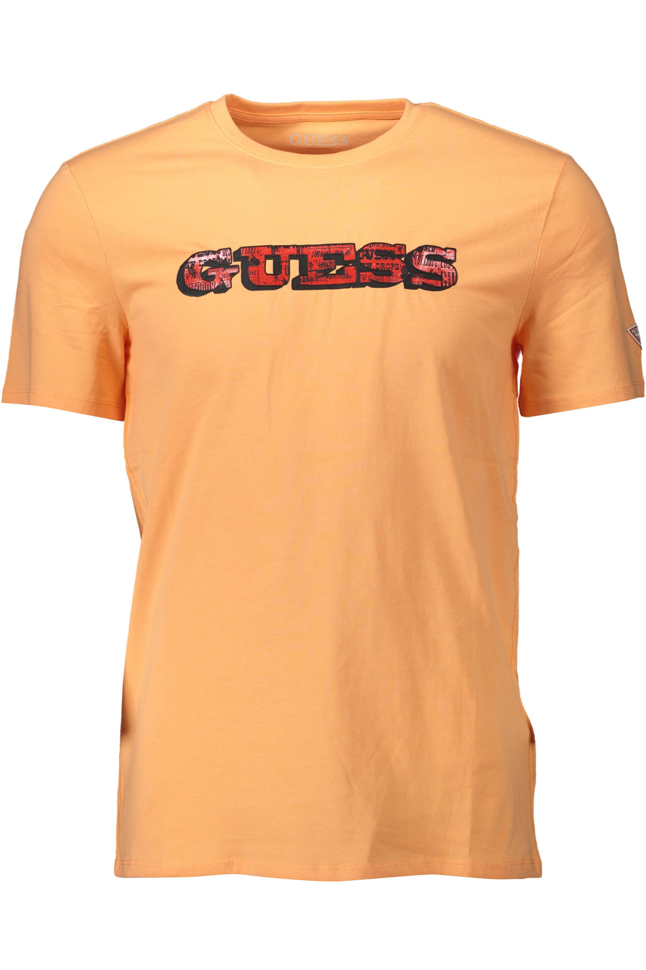 Tricou Barbati, GUESS JEANS, Logo frontal, Portocaliu