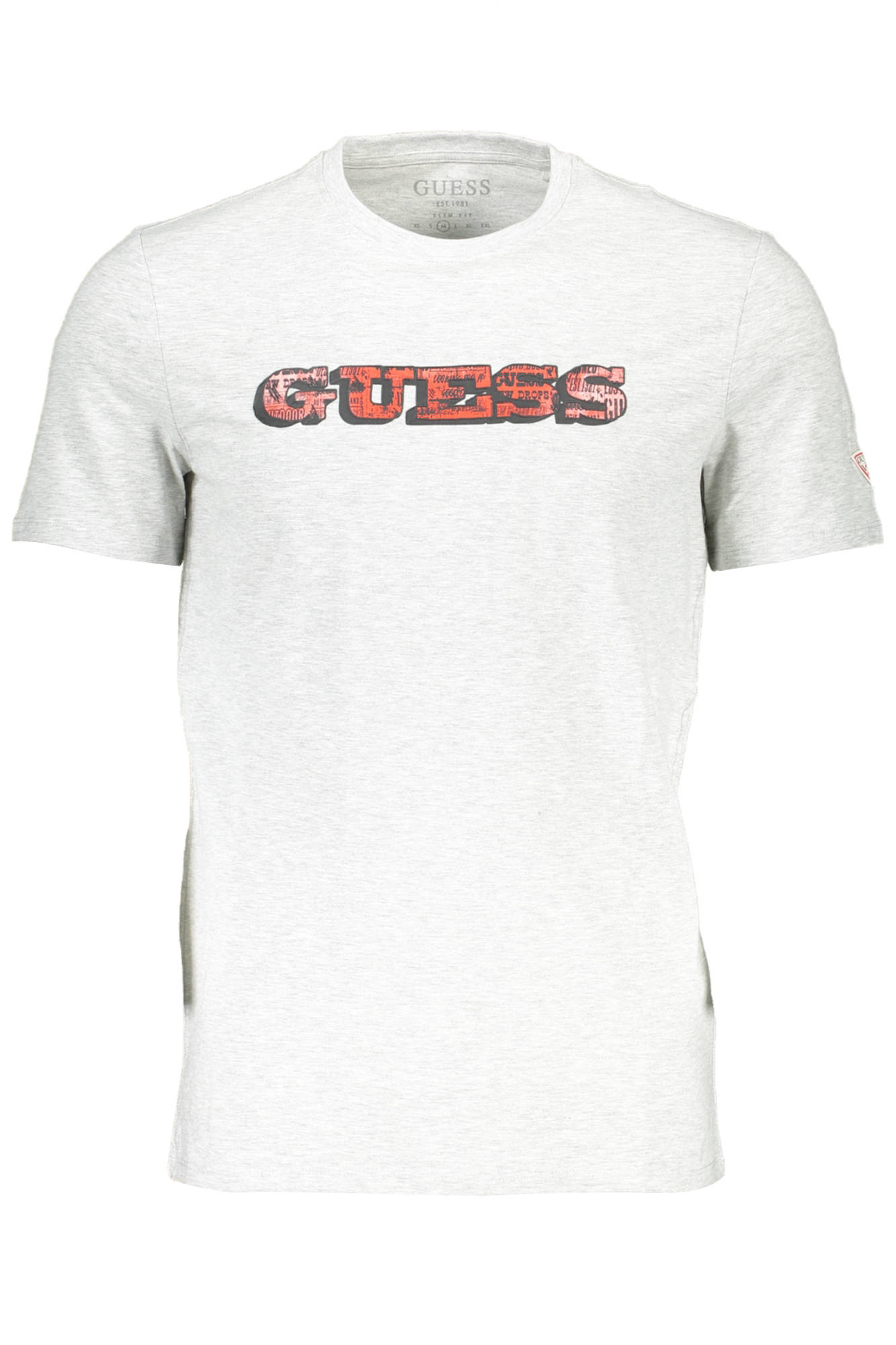 Tricou Barbati, GUESS JEANS, 9709092, Logo, Gri, Gri