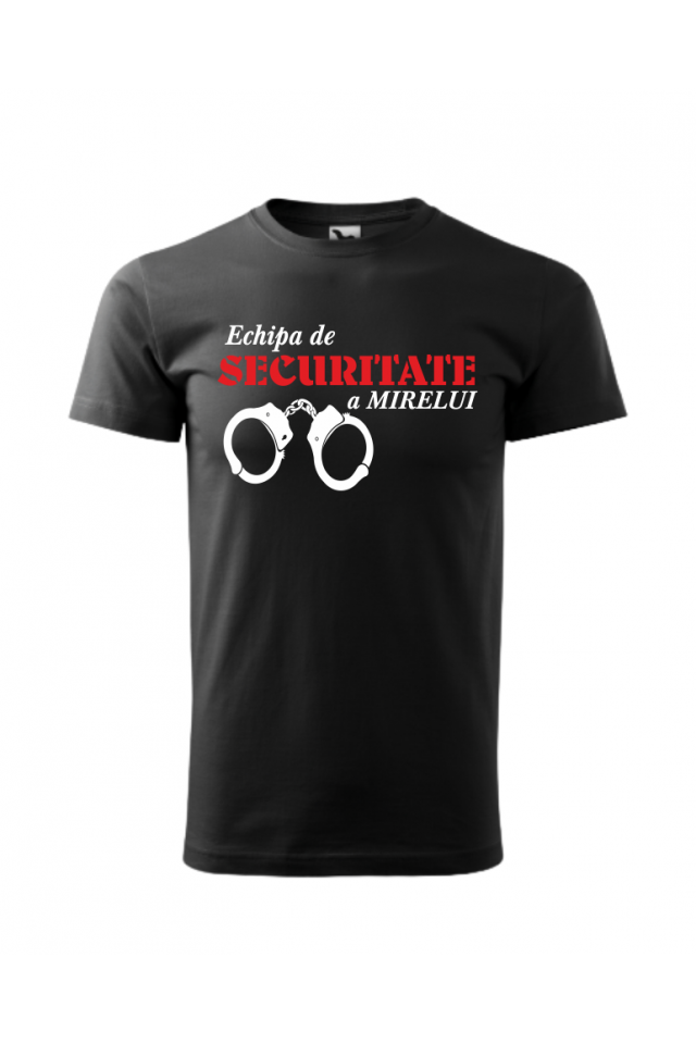 Tricou personalizat Echipa de securitate barbati TB1014 01 Negru S