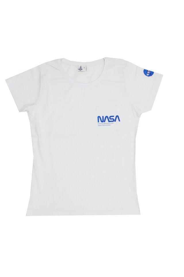 Tricou adulti, bumbac, Nasa, alb