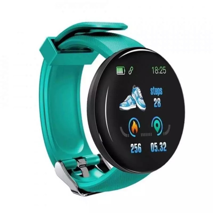 Bratara Fitness SIKS® Smartband Waterproof IP65, Incarcare USB, Bluetooth 4.0, Display Touch Color OLED, verde