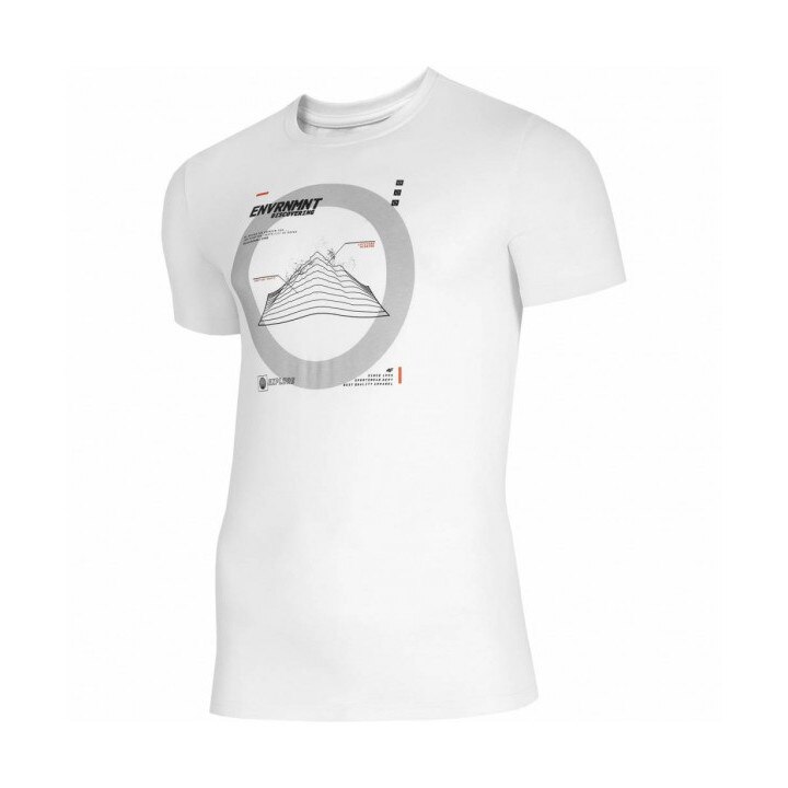 Tricou barbati 4F H4Z20-TSM014, marime: XL, ALB