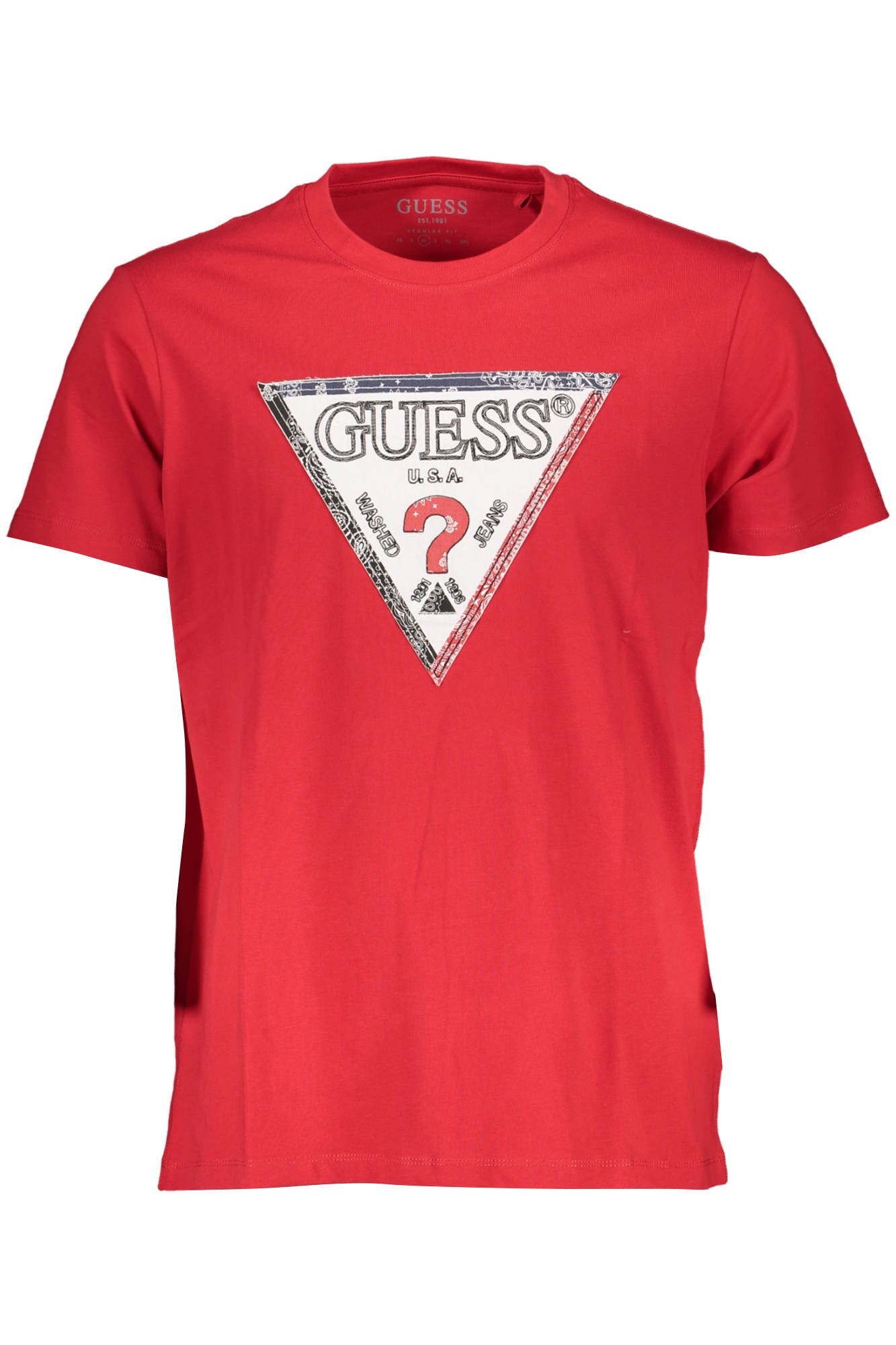 Tricou Barbati, GUESS JEANS, 9709068, Logo, Rosu, Rosu
