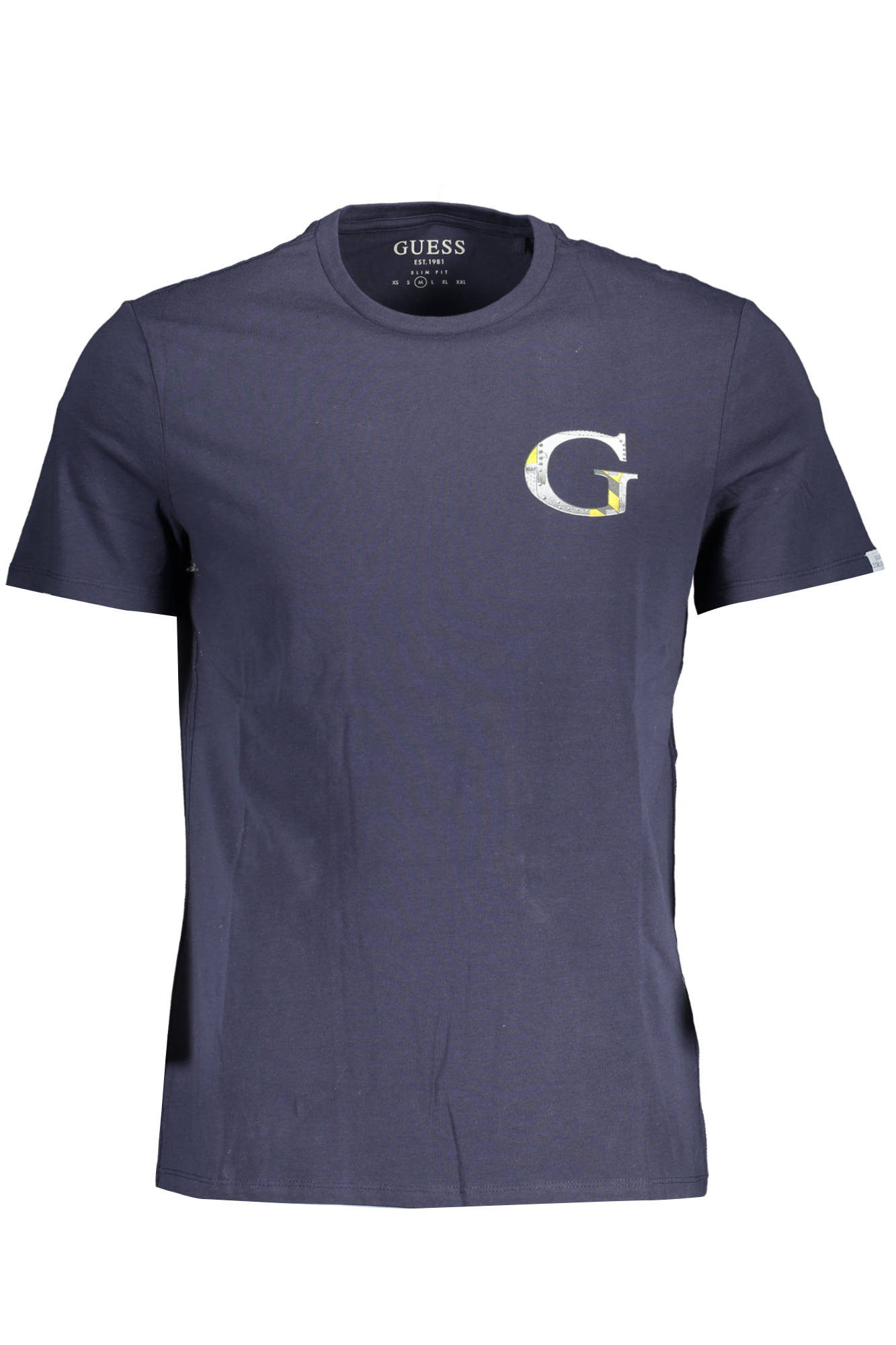 Tricou Barbati, GUESS JEANS, Logo G pe piept, Albastru