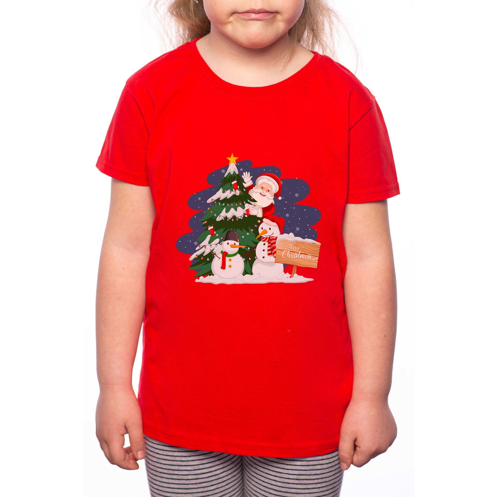 Tricou Fetita, Christmas Peparation, 100% Bumbac, P223, Rosu